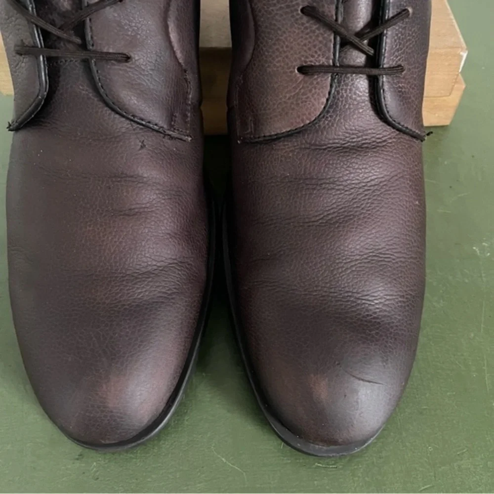 John Varvatos Classic 3-Eyelet Low Boots/Oxfords in Brown Leather
